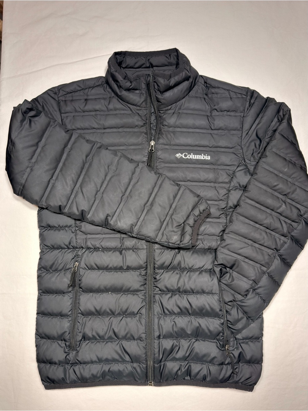 Columbia Men’s Small Black Duck Down Puffer Jacket Lightweight